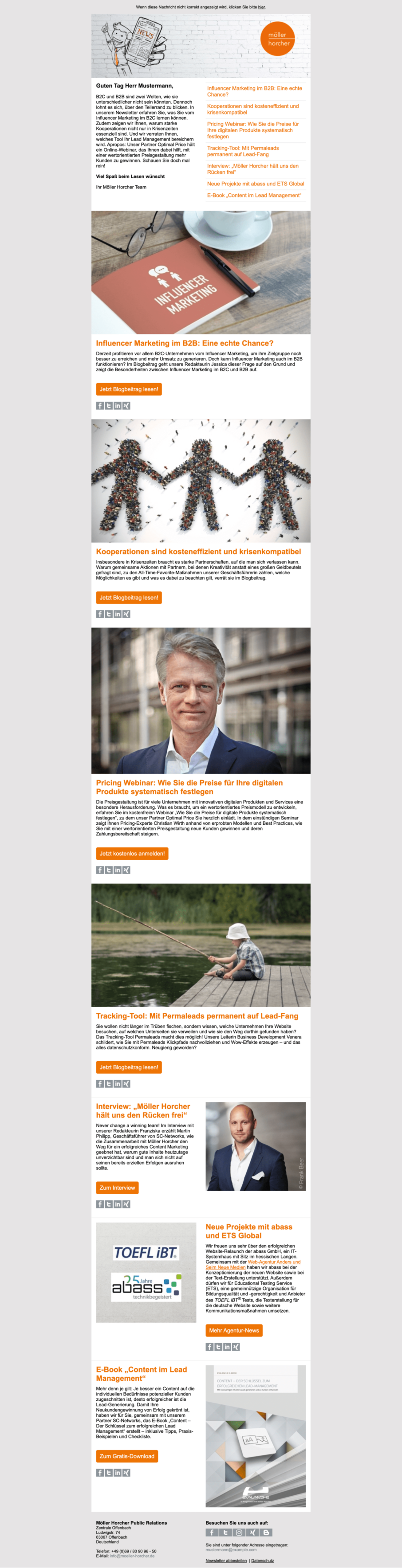 Professionelle Newsletter Templates - Inspiration & Tipps | Evalanche